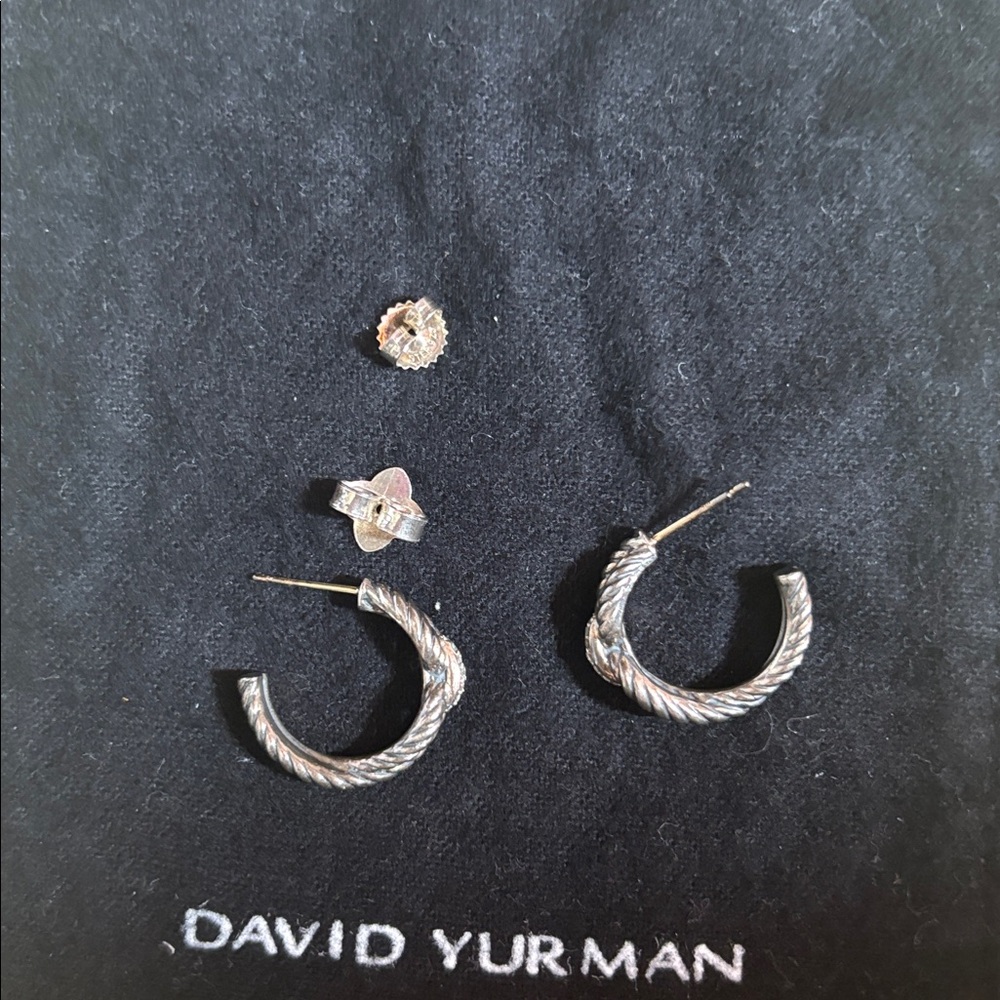 Silver Rope Knot earrings - Picture 3 of 4